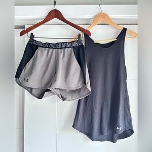 Under Armour Black and Gray Workout Ensemble